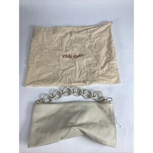 Cult Gaia Beige Leather Purse With Dust Bag